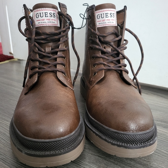 GUESS Men's Citizen Fashion Boot, Medium Brown, 10.5 - Picture 2 of 7